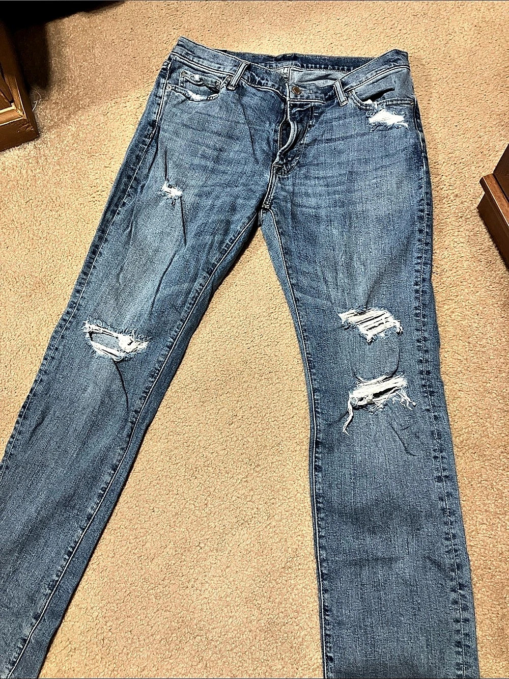 Abercrombie & Fitch Kennan Straight Stretch Jeans Blue Jeans Waist 32
